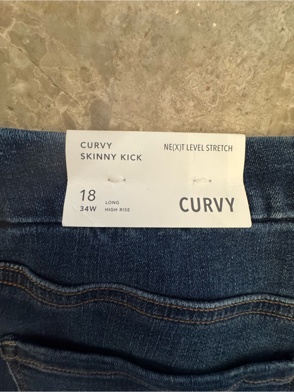 American Eagle Outfitters Size 18Long Women’s Curvy Skinny Kick Jeans High Rise - Picture 5 of 9